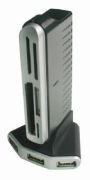 USB Hub Gembird UHB-CT18, USB 2.0, 4 port  with card-reader