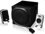 Акустические колонки Gembird WCS-220, 2.1, 2x12W + 40W, Black